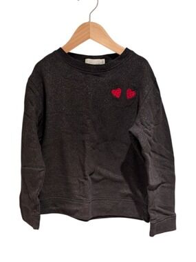 STELLA MCCARTNEY KIDS black w/ silver sparkles sweatshirt - size 10